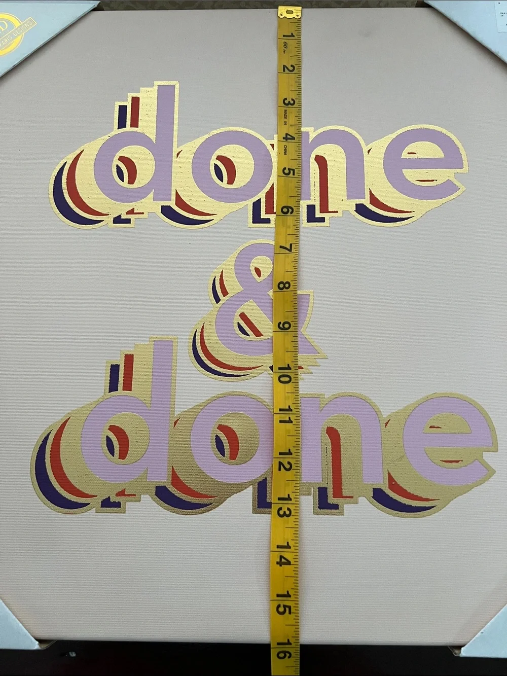 Done & Done Pink Layered Retro Wall Art